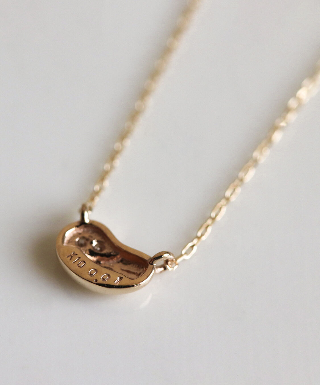  「ダイヤモンド ビーンズ ネックレス | K10YG」|ネックレス|