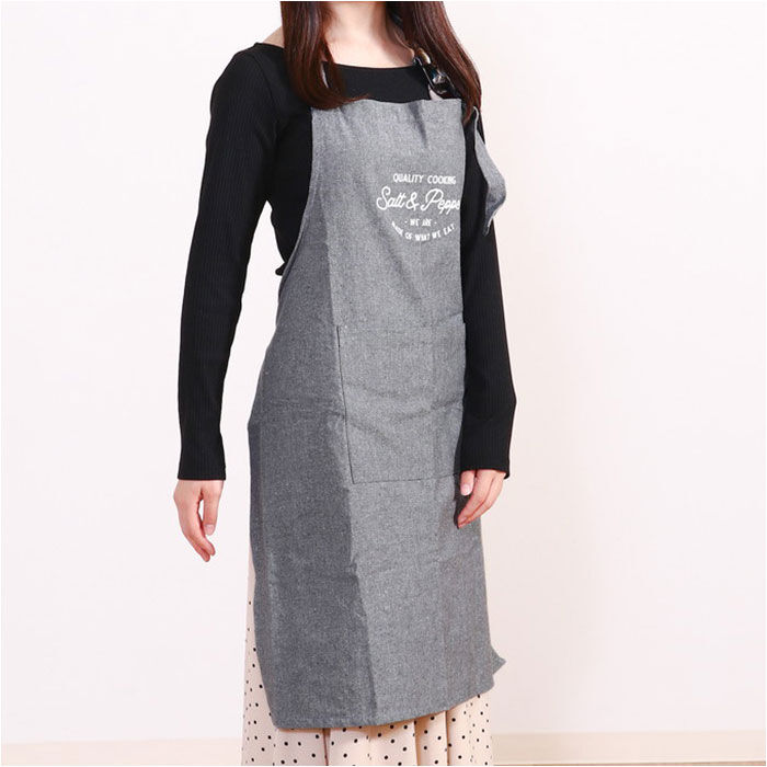 BACKYARD FAMILY「エプロン おしゃれ 女性用 通販 Salt&Pepper 後ろ 結び ポケット付き ミドル丈」|その他|