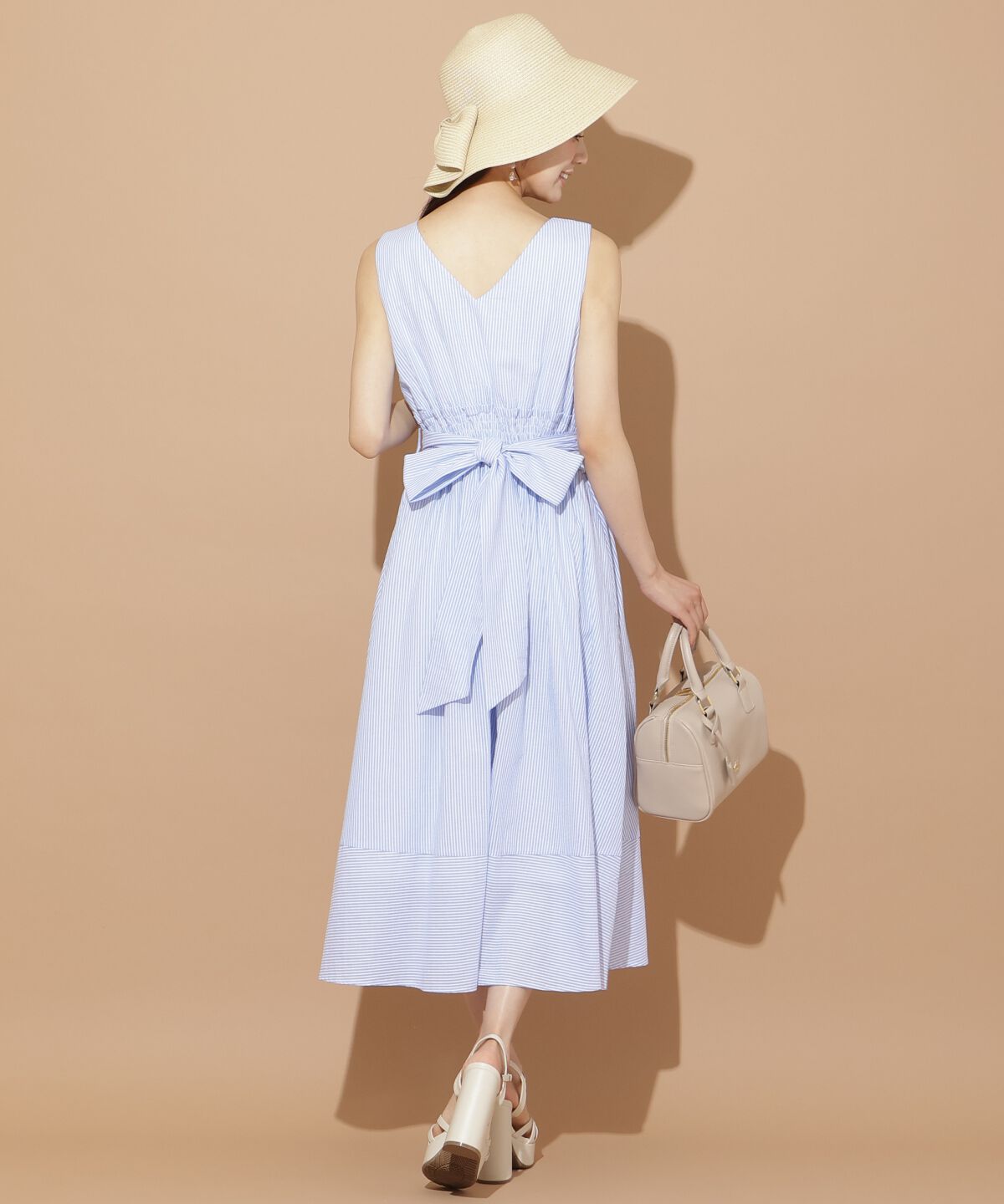 WILLSELECTION「ウエストシャーリングストライプワンピース」|ワンピース|