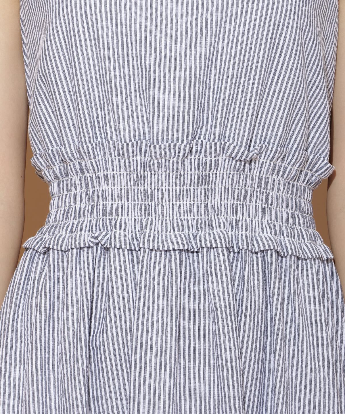 WILLSELECTION「ウエストシャーリングストライプワンピース」|ワンピース|