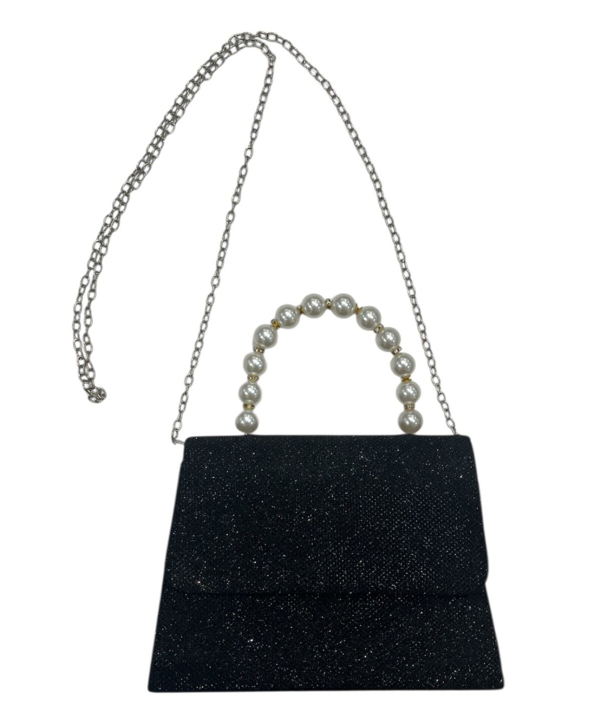 WILLSELECTION「ラメパールハンドバッグ」|ショルダー・メッセンジャー|ブラック