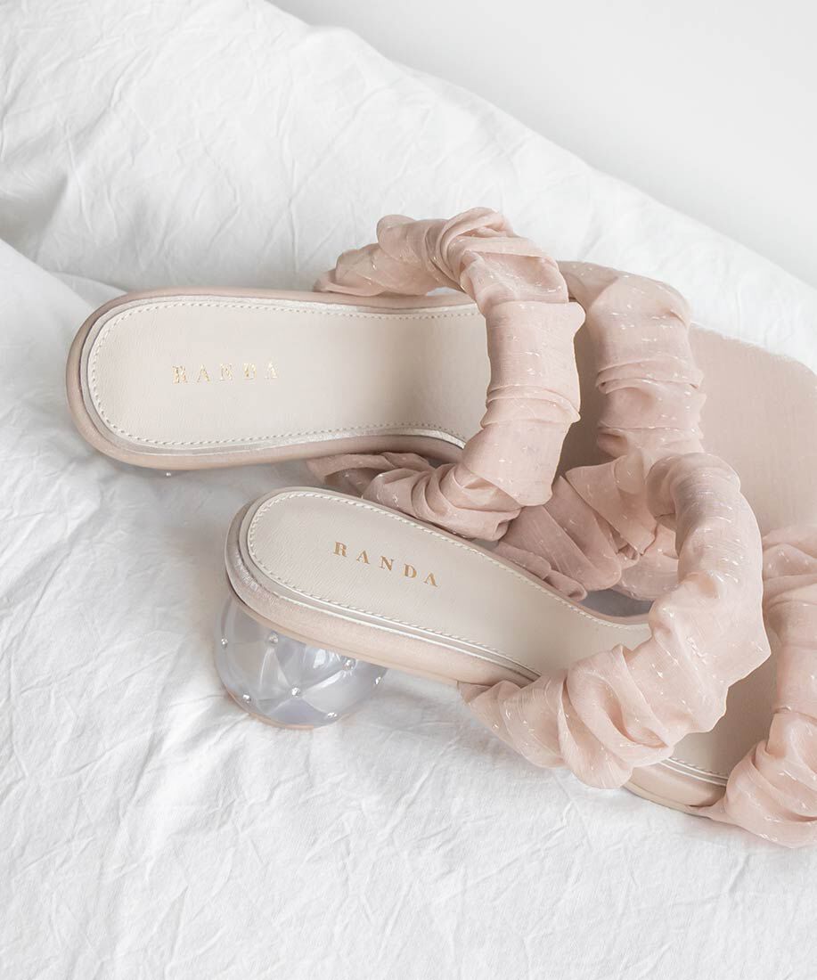  「キルティングヒールミュールサンダル」|パンプス|