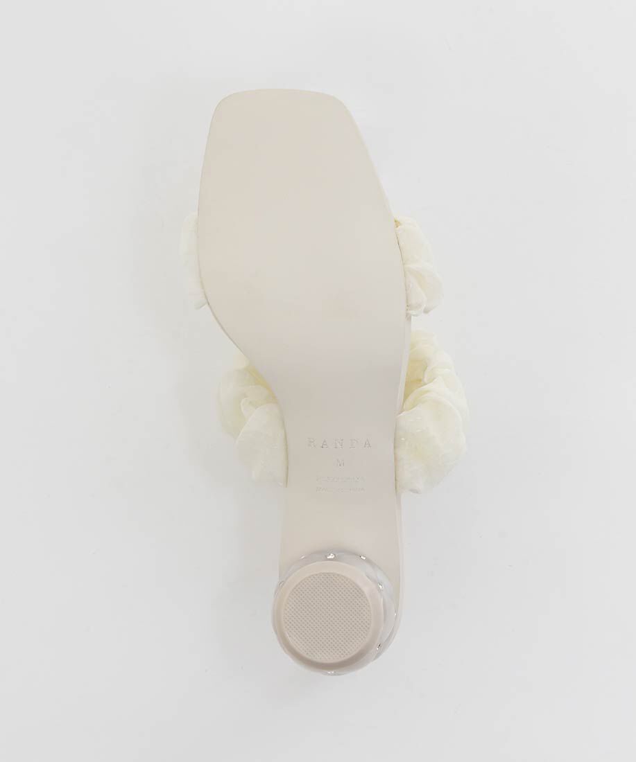  「キルティングヒールミュールサンダル」|パンプス|