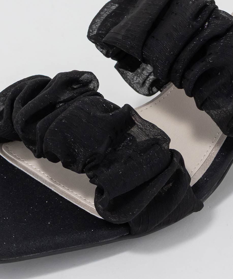  「キルティングヒールミュールサンダル」|パンプス|