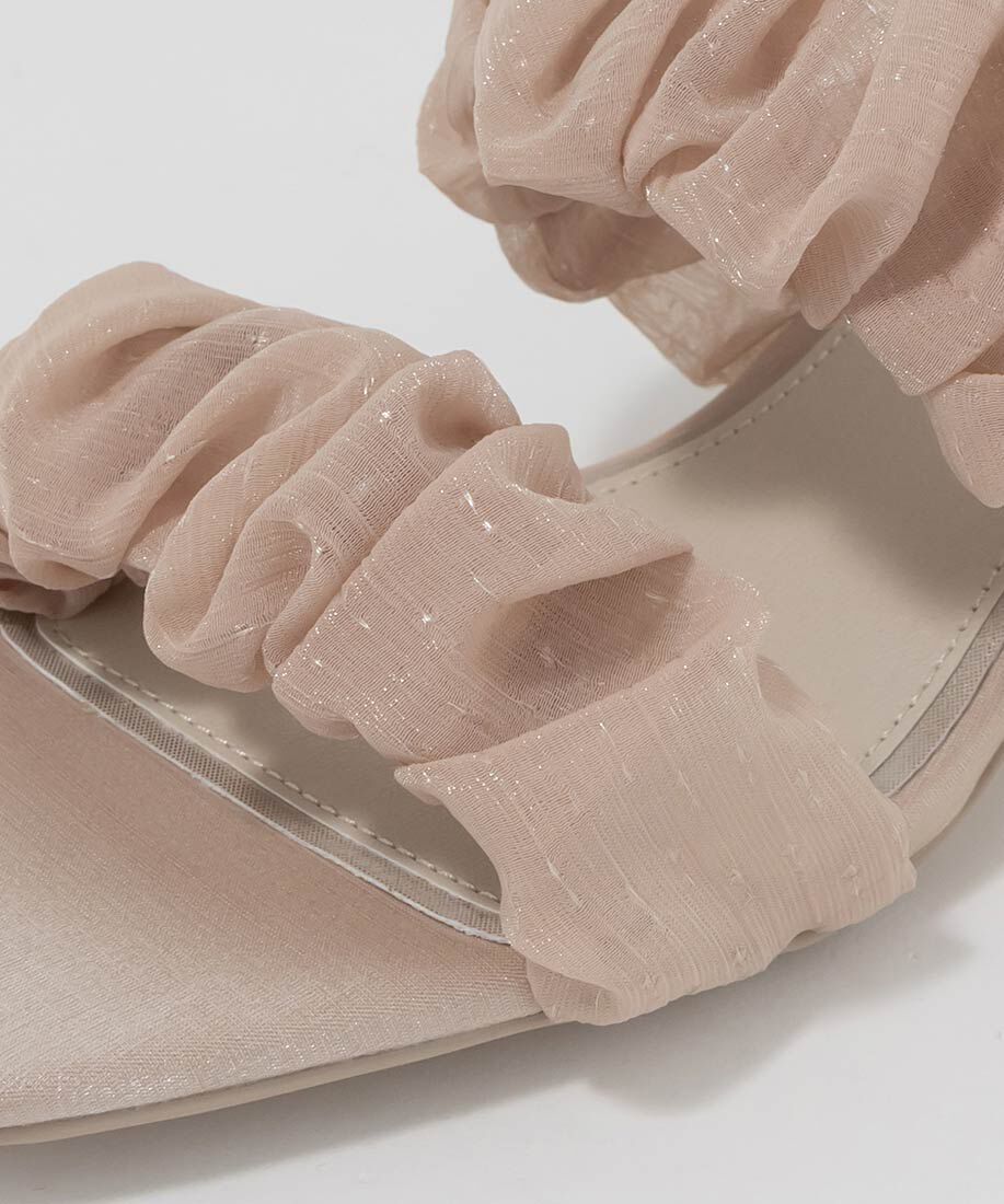  「キルティングヒールミュールサンダル」|パンプス|