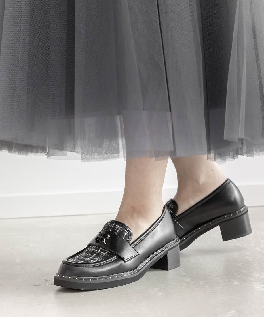  「モノグラムスタッズボリュームローファー」|ローファー|