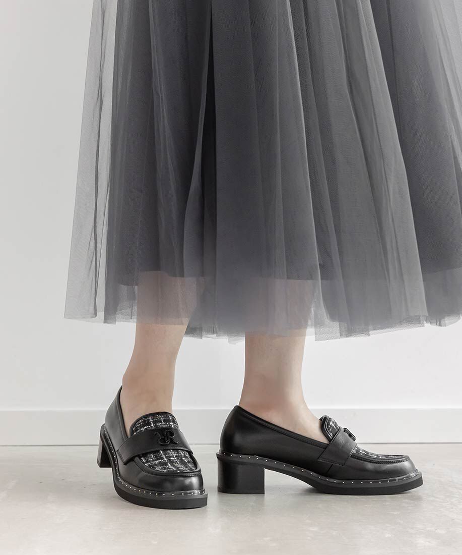  「モノグラムスタッズボリュームローファー」|ローファー|