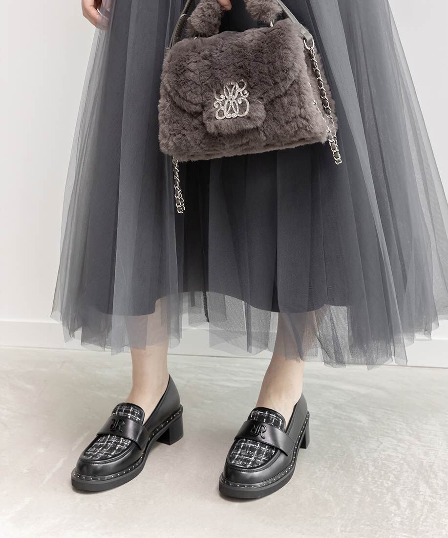  「モノグラムスタッズボリュームローファー」|ローファー|