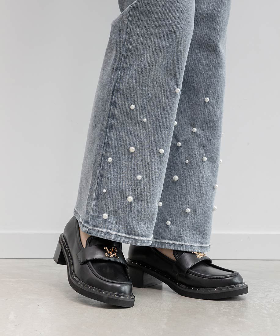  「モノグラムスタッズボリュームローファー」|ローファー|