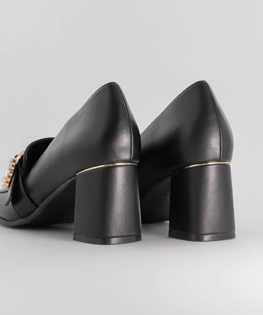  「ビジューバックルヒールアップシューズ」|ローファー|