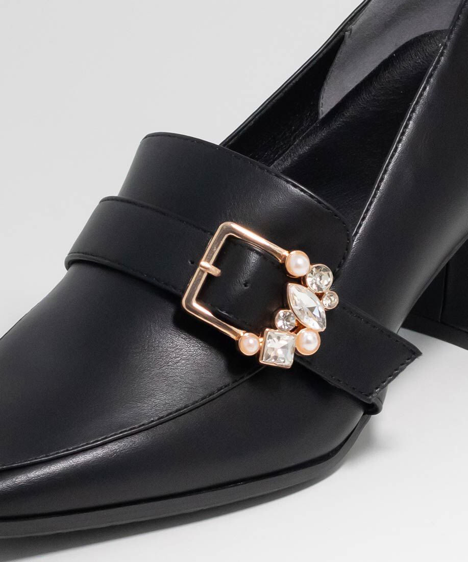  「ビジューバックルヒールアップシューズ」|ローファー|