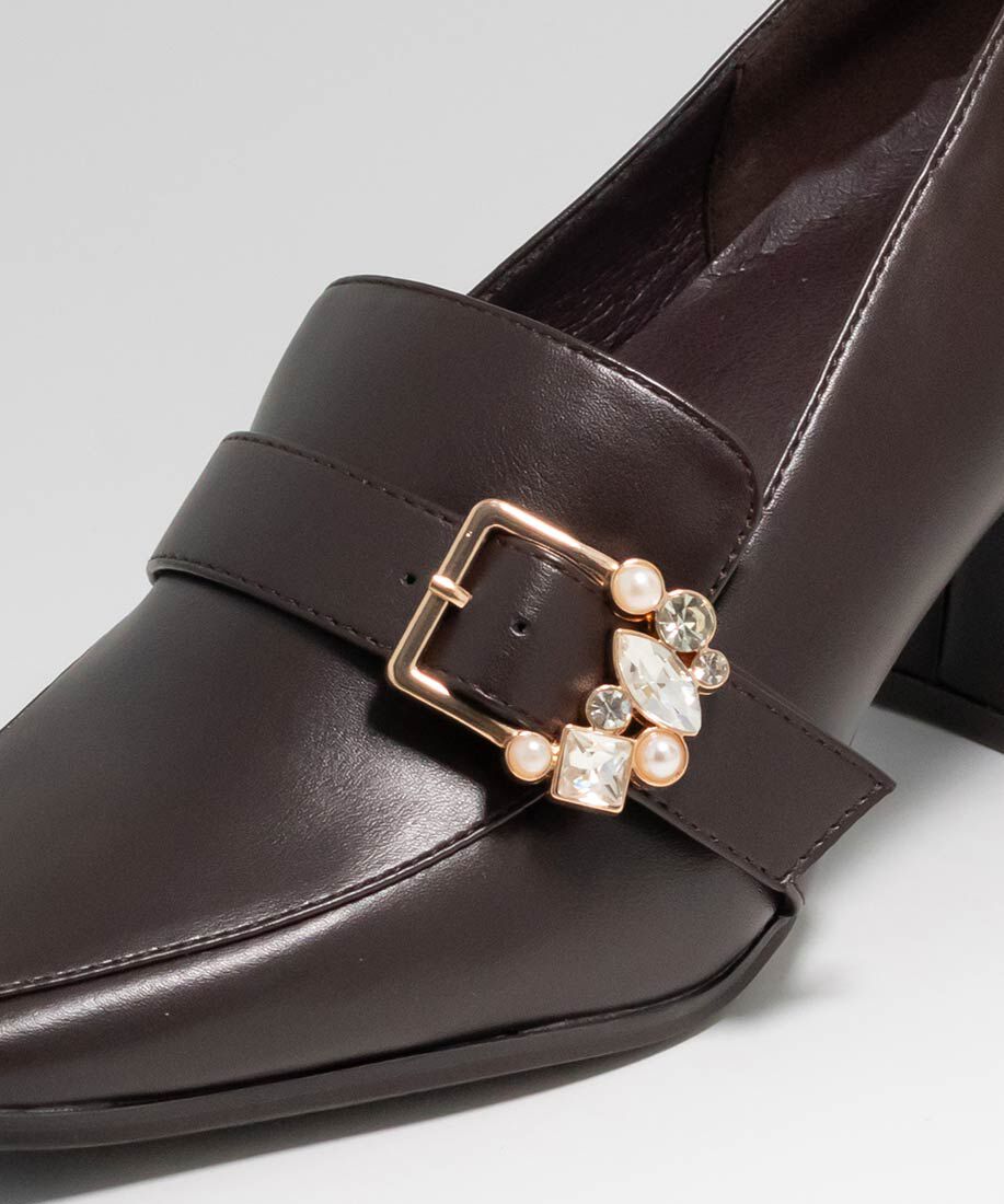  「ビジューバックルヒールアップシューズ」|ローファー|