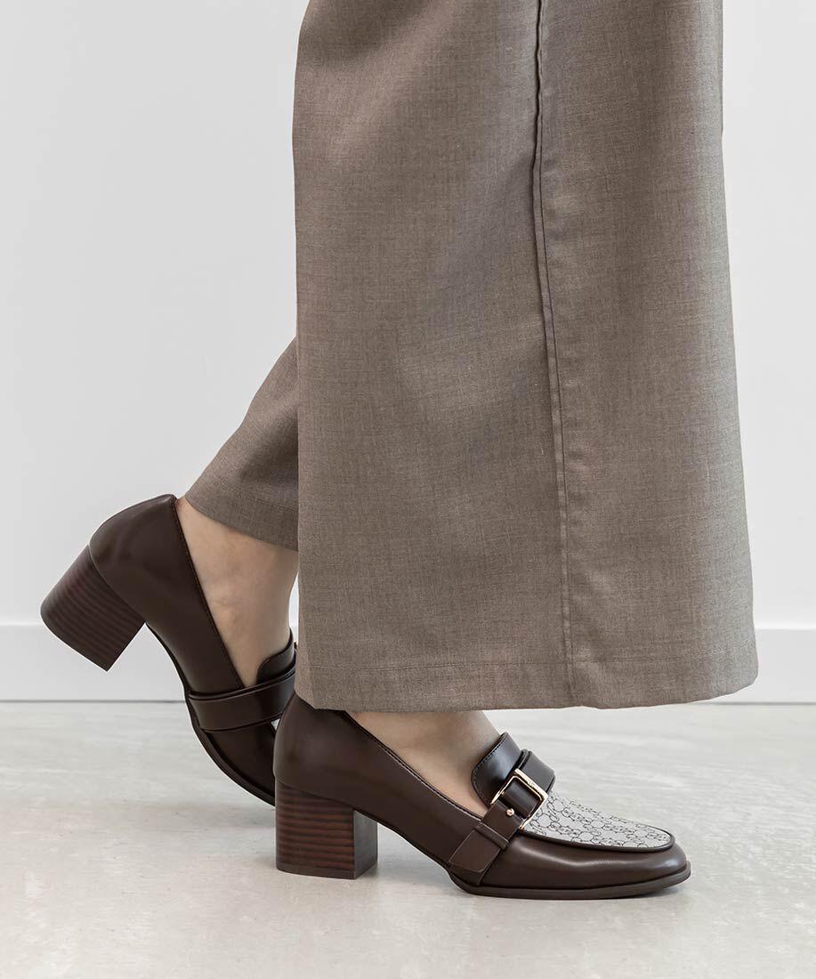  「ギボシバックルヒールアップローファー」|ローファー|