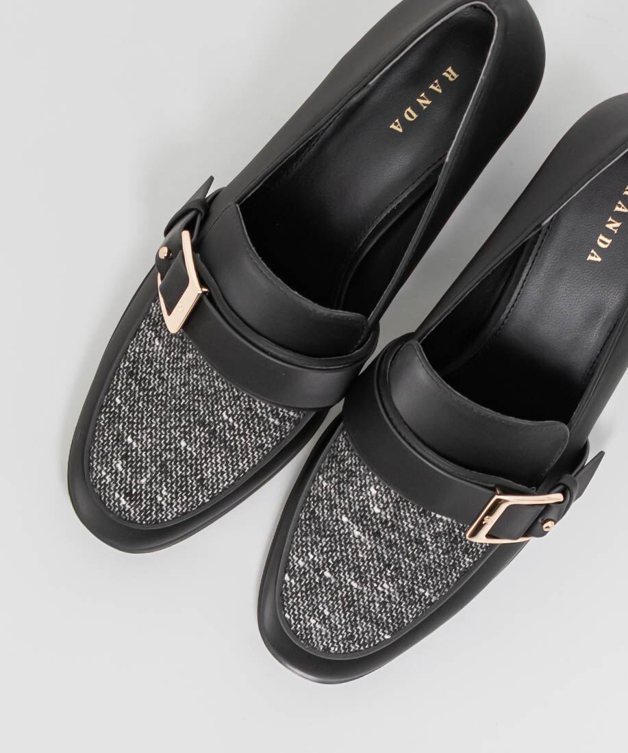  「ギボシバックルヒールアップローファー」|ローファー|