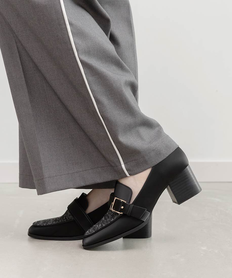  「ギボシバックルヒールアップローファー」|ローファー|