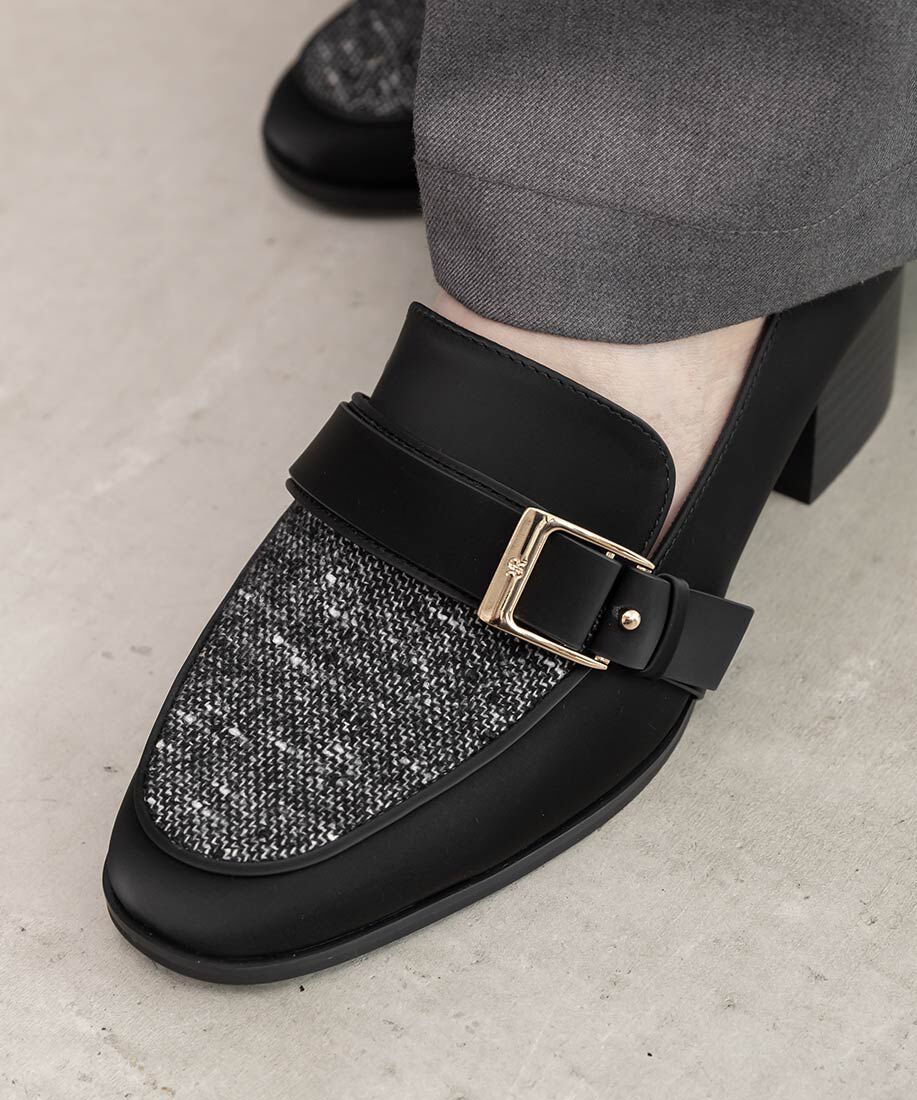  「ギボシバックルヒールアップローファー」|ローファー|