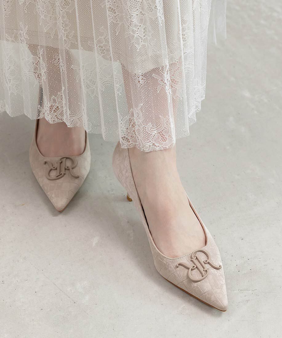  「3E モノグラムパーツベーシックパンプス」|パンプス|