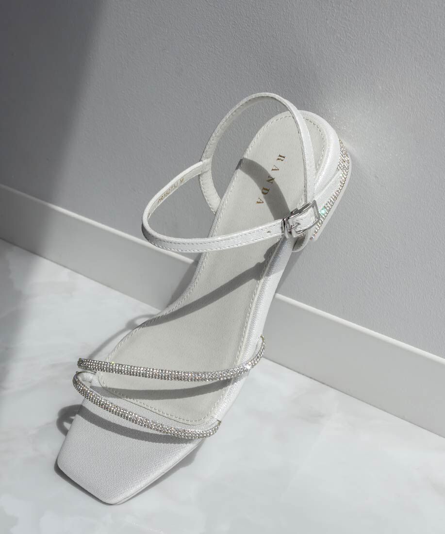  「ビジューストラップサンダル」|サンダル|