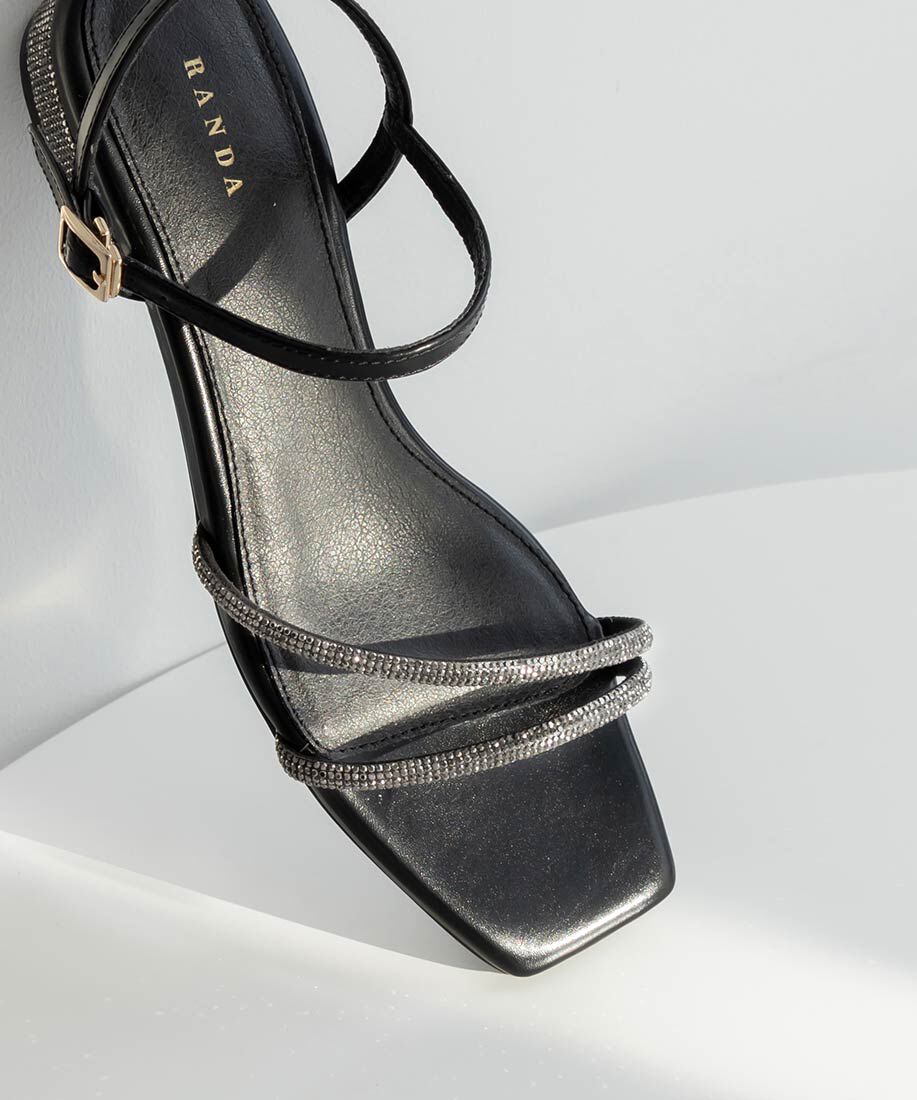  「ビジューストラップサンダル」|サンダル|