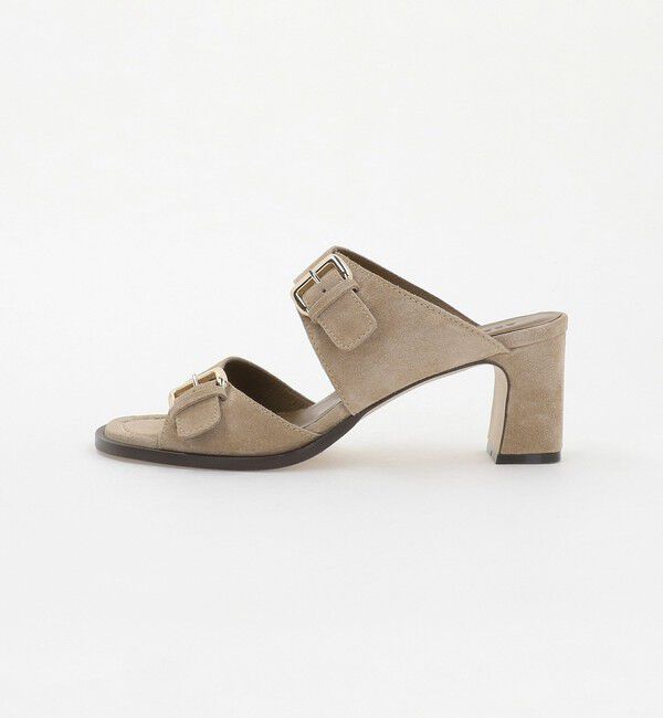 ODETTE E ODILE「ダブルワイドベルト ミュール サンダル60&uarr;」|サンダル|BEIGE