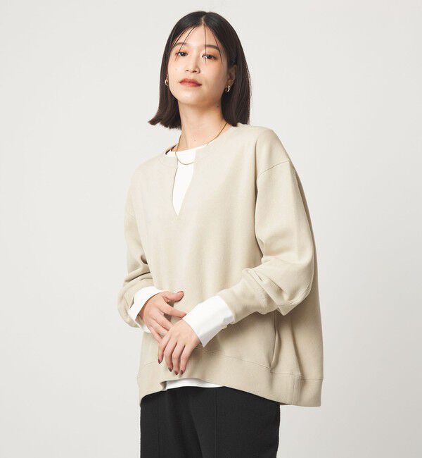 UNITED ARROWS green label relaxing「【WEB限定】＜at ease＞ダブルフェイス プルオーバー カットソー」|Tシャツ・カットソー|