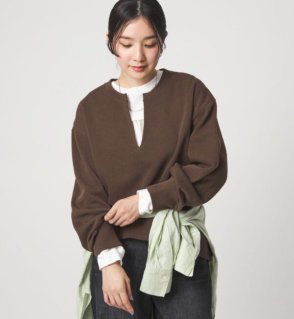 UNITED ARROWS green label relaxing「【WEB限定】＜at ease＞ダブルフェイス プルオーバー カットソー」|Tシャツ・カットソー|