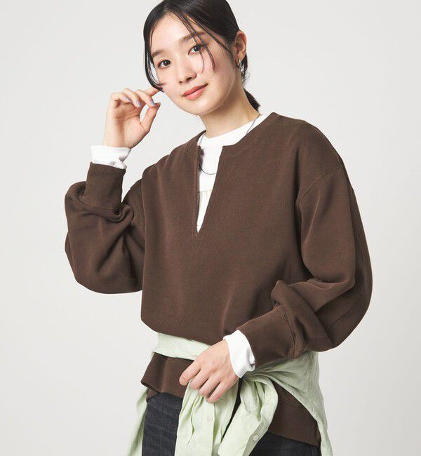 UNITED ARROWS green label relaxing「【WEB限定】＜at ease＞ダブルフェイス プルオーバー カットソー」|Tシャツ・カットソー|