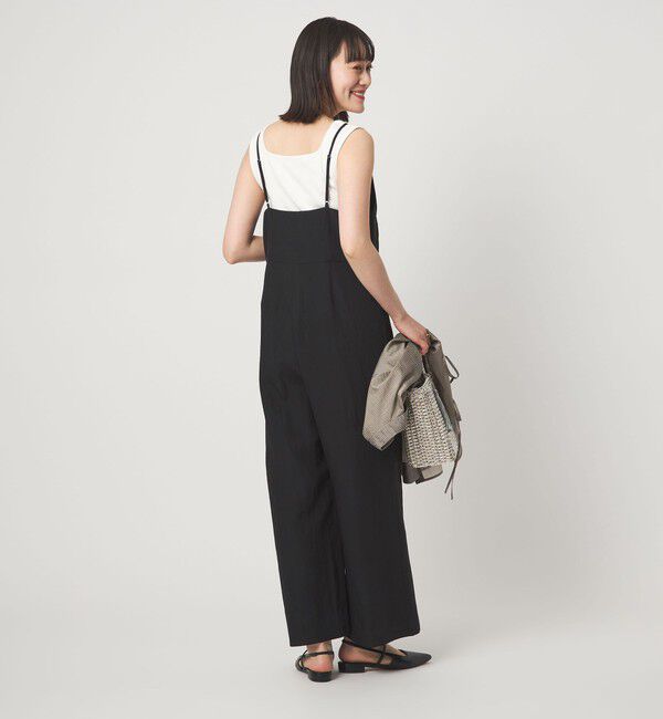 UNITED ARROWS green label relaxing「［size SHORT/TALLあり］フィブリル Vネック オールインワン」|オールインワン|