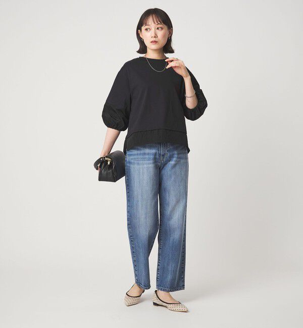 UNITED ARROWS green label relaxing「タフタ ドッキング ボリュームスリーブ プルオーバー」|Tシャツ・カットソー|