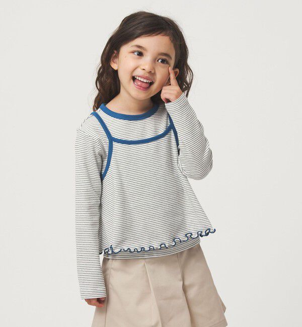 UNITED ARROWS green label relaxing「ボーダーTシャツ＋キャミソール セット / キッズ 100cm-130cm」|Tシャツ・カットソー|