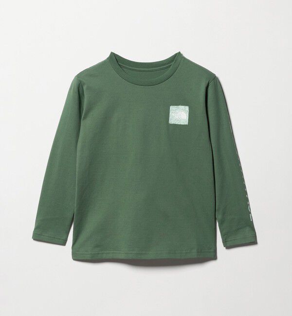 UNITED ARROWS green label relaxing「＜THE NORTH FACE＞ロングスリーブ スリーブグラフィックティー / キッズ  130cm-160cm」|Tシャツ・カットソー|OLIVE