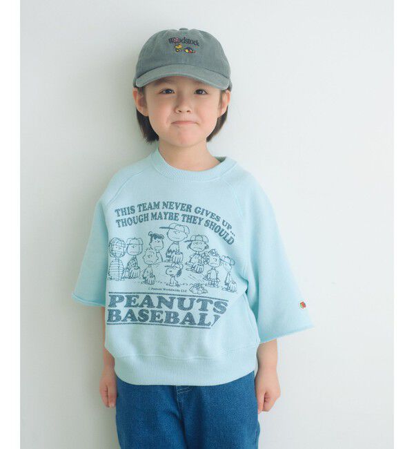UNITED ARROWS green label relaxing「＜FRUIT OF THE LOOM&times;PEANUTS＞スウェット 5分袖 / キッズ  110cm-130cm」|Tシャツ・カットソー|