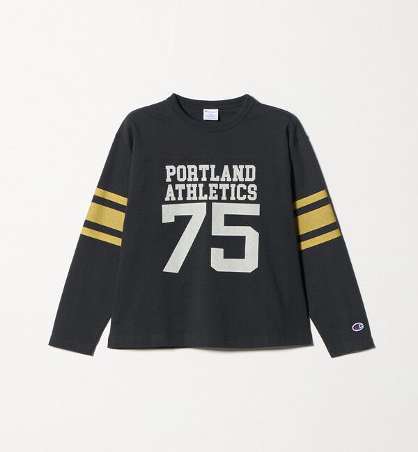 UNITED ARROWS green label relaxing「＜Champion＞ロングスリーブフットボール Tシャツ 140cm-160cm」|Tシャツ・カットソー|DK.GRAY