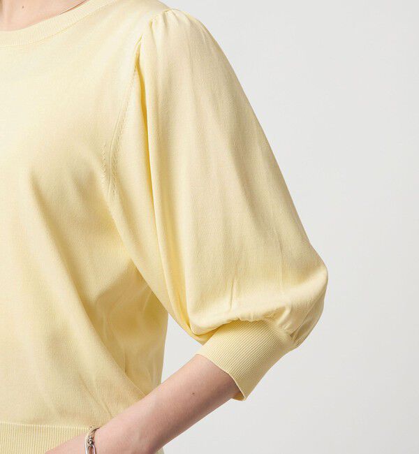 UNITED ARROWS green label relaxing「【WEB限定】＜at ease＞袖ボリューム ニット ウォッシャブル 接触冷感 UVカット 遮熱」|ニット・セーター|