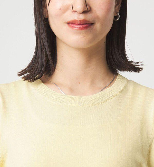 UNITED ARROWS green label relaxing「【WEB限定】＜at ease＞袖ボリューム ニット ウォッシャブル 接触冷感 UVカット 遮熱」|ニット・セーター|