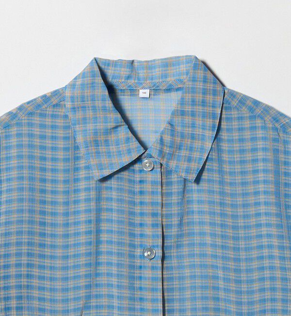 UNITED ARROWS green label relaxing「シースルー チェック シャツ / キッズ  140cm-160cm」|シャツ・ブラウス|