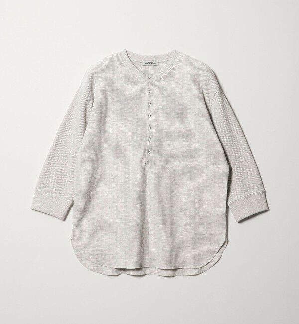 UNITED ARROWS green label relaxing「【WEB限定】＜at ease＞ワッフル ヘンリーネック 5分袖 カットソー」|Tシャツ・カットソー|