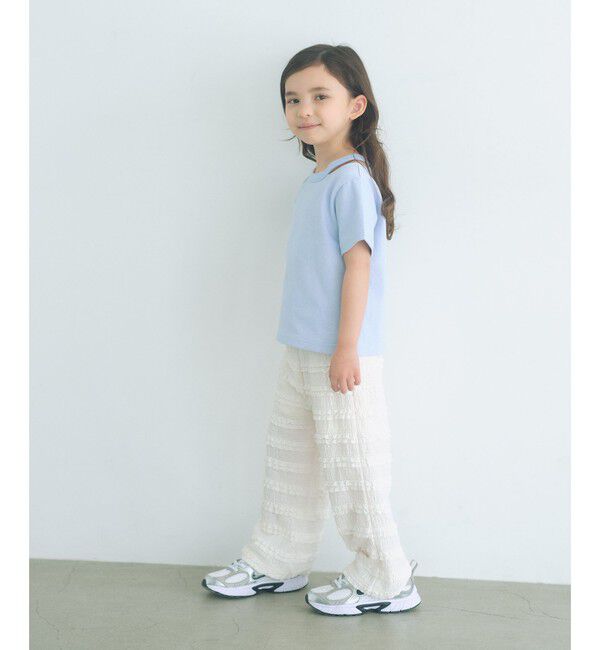 UNITED ARROWS green label relaxing「【WEB限定】ネック スリットTシャツ 100cm-160cm」|Tシャツ・カットソー|