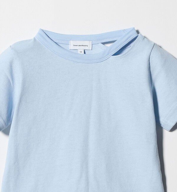 UNITED ARROWS green label relaxing「【WEB限定】ネック スリットTシャツ 100cm-160cm」|Tシャツ・カットソー|