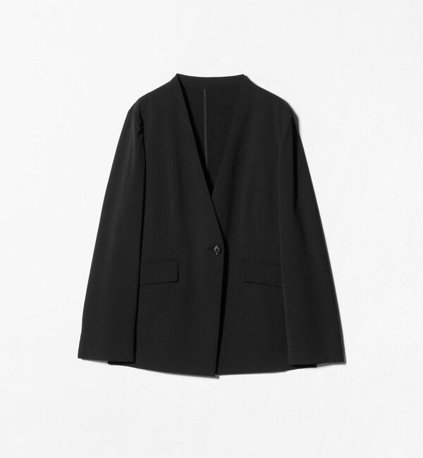 UNITED ARROWS green label relaxing「［size SHORTあり］サラフール ノーラペル ジャケット ストレッチ 接触冷感 UVカット」|ノーカラージャケット|