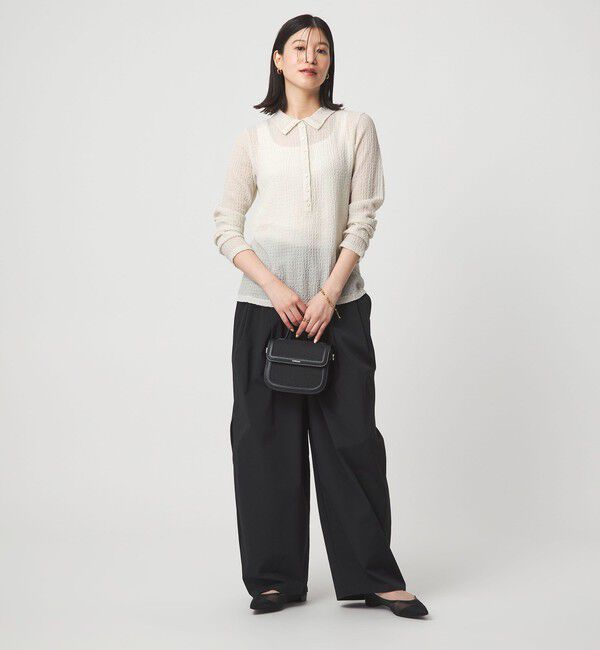 UNITED ARROWS green label relaxing「【WEB限定】＜at ease＞シアー サッカーライク エリツキ プルオーバー カットソー」|Tシャツ・カットソー|