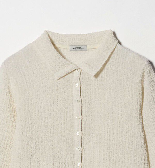 UNITED ARROWS green label relaxing「【WEB限定】＜at ease＞シアー サッカーライク エリツキ プルオーバー カットソー」|Tシャツ・カットソー|