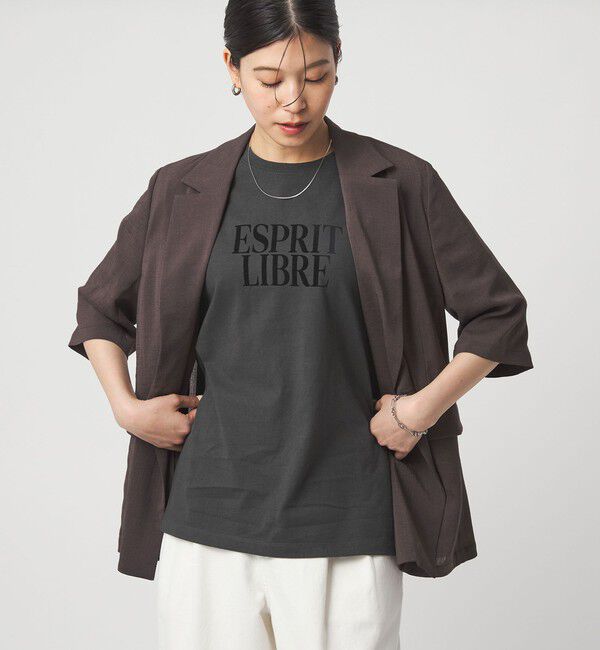 UNITED ARROWS green label relaxing「【WEB限定】＜at ease＞フロッキープリント カットソー」|Tシャツ・カットソー|