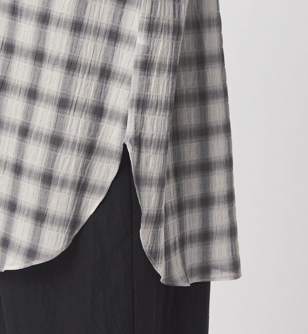 UNITED ARROWS green label relaxing「【WEB限定】＜at ease＞フード チェック シャツ」|シャツ・ブラウス|