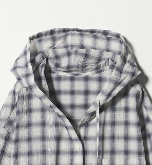 UNITED ARROWS green label relaxing「【WEB限定】＜at ease＞フード チェック シャツ」|シャツ・ブラウス|