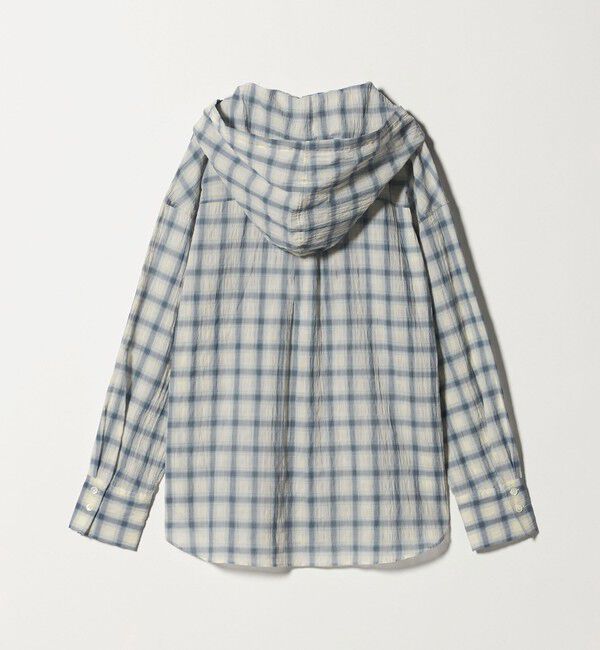 UNITED ARROWS green label relaxing「【WEB限定】＜at ease＞フード チェック シャツ」|シャツ・ブラウス|