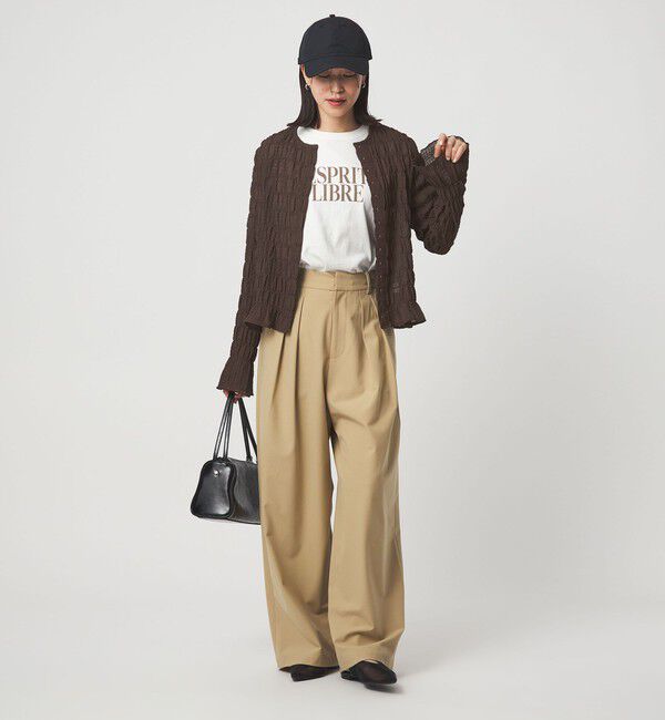 UNITED ARROWS green label relaxing「【WEB限定】＜at ease＞シアー サッカーライク クルーネック カーディガン」|カーディガン|