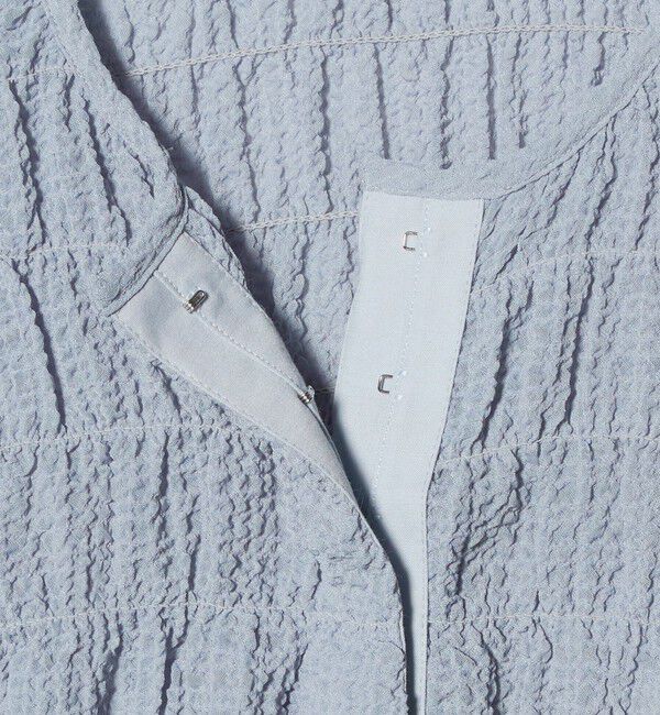 UNITED ARROWS green label relaxing「【WEB限定】＜at ease＞シアー サッカーライク クルーネック カーディガン」|カーディガン|