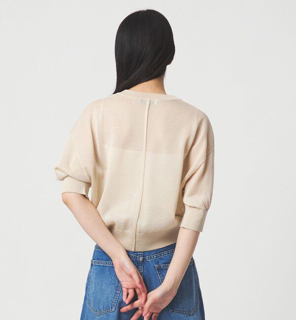 EMMEL REFINES「＜EMMEL REFINES＞EM シアー ショートスリーブ カーディガン」|カーディガン|