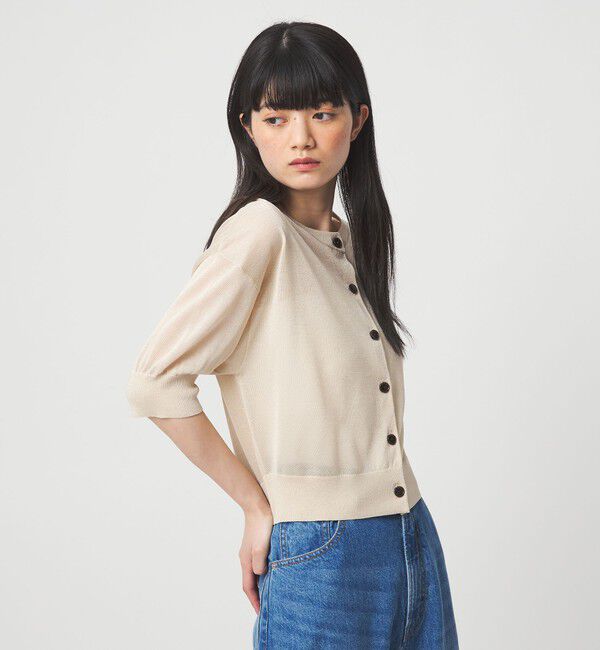 EMMEL REFINES「＜EMMEL REFINES＞EM シアー ショートスリーブ カーディガン」|カーディガン|